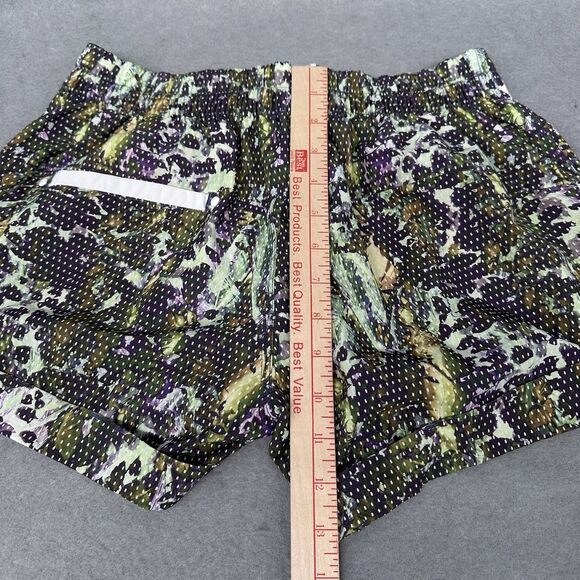 Lululemon Shorts Spring Break Away 8 Floral Sport Purple Travel Silky Cuffed 3" - Picture 8 of 12